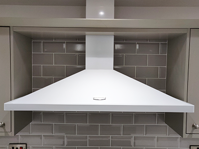 Cooker hood installed in a modern home in Congleton Cheshire